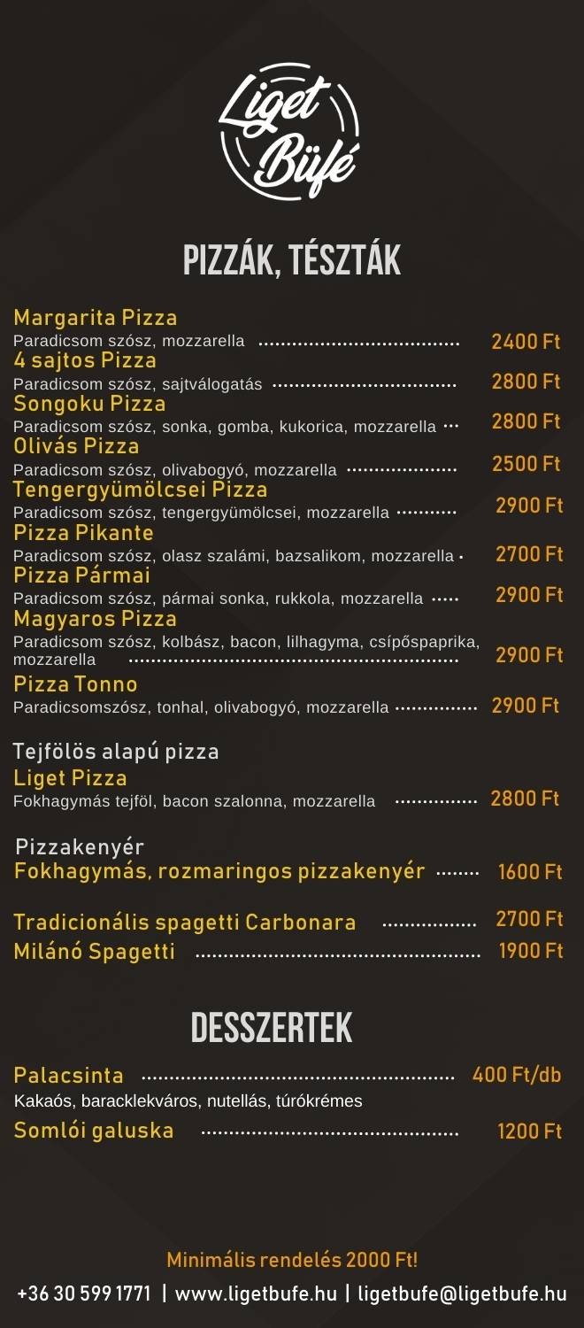 Liget-Büfé-Étlap-Dunaharaszti-pizza-házhozszállítás